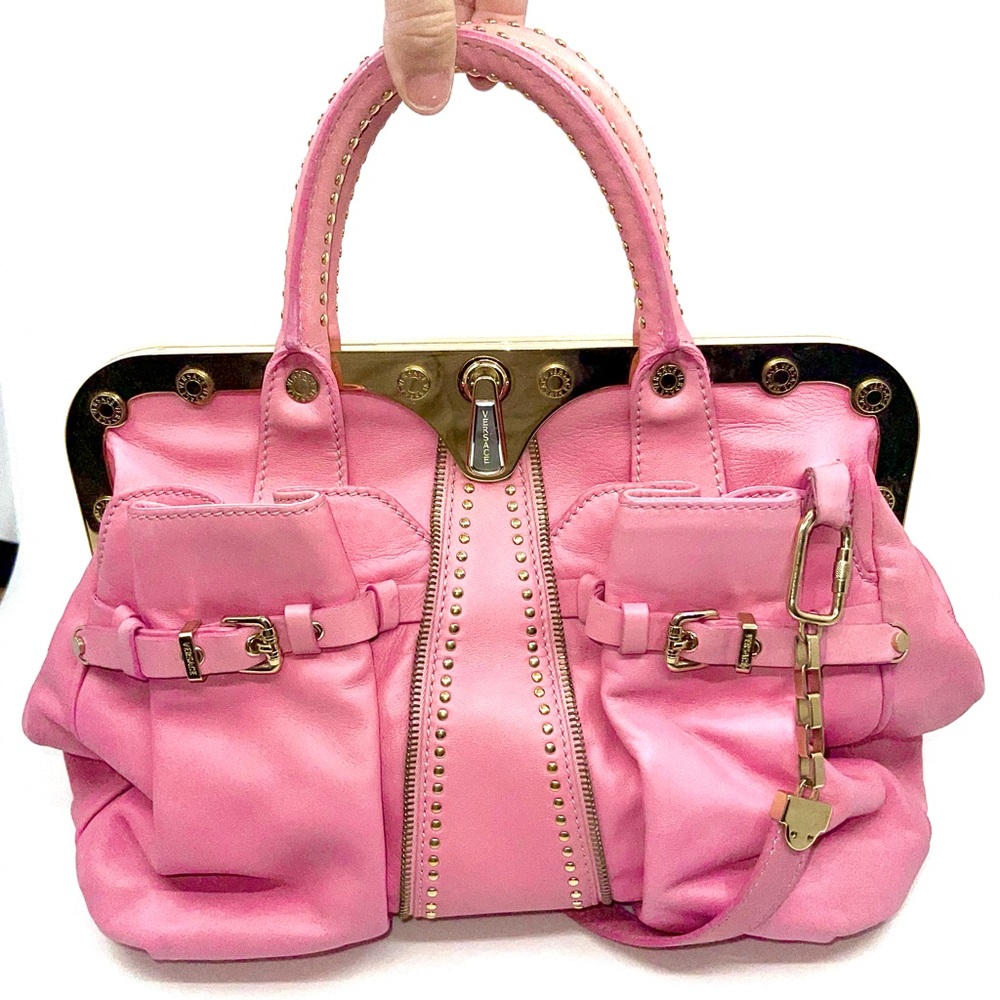 👜VERSACE👜ULTRA RARE HTF Vintage DrSatchel Barbie SHOWSTOPPER Bubblegum Pink